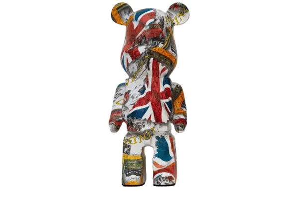 Statuette Bearbrick United Kingdom aux motifs Union Jack